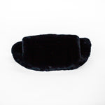 Tara Shakti Faux Fur Fanny Pack Black Front (7228685615288)