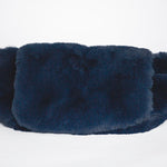 Faux Fur Fanny Pack Blue front (7228685615288)