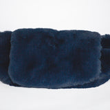 Faux Fur Fanny Pack Blue front (7228685615288)